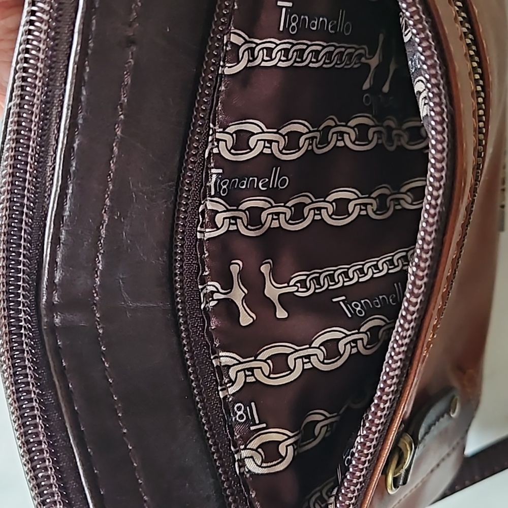 Tignanello brown leather Crossbody Purse - Picture 6 of 7